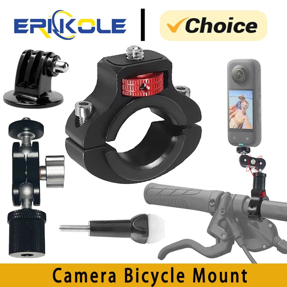 Bike Bicycle Handlebar Holder Mount for GoPro 13 12 11 10 9 Insta360 X3 X4 DJI Osmo Action 4 5 Pro Cameras Mountain Bike Mount