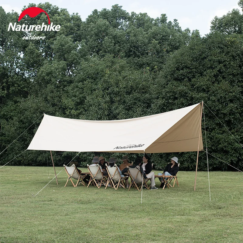 

Naturehike 8 Person Cotton Large Hexagon Awning Outdoor Portable Camping Travel Party Large Area Rainproof UV Protection Awning