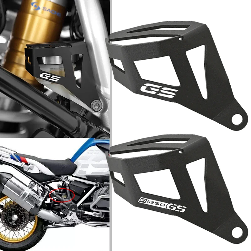 R1250GS Rear Brake Reservoir Guard Oil Tank Protector Cover For BMW R1200GS R1250 GS HP LC GS1250 1200 GSA 2018-2022 Accessories