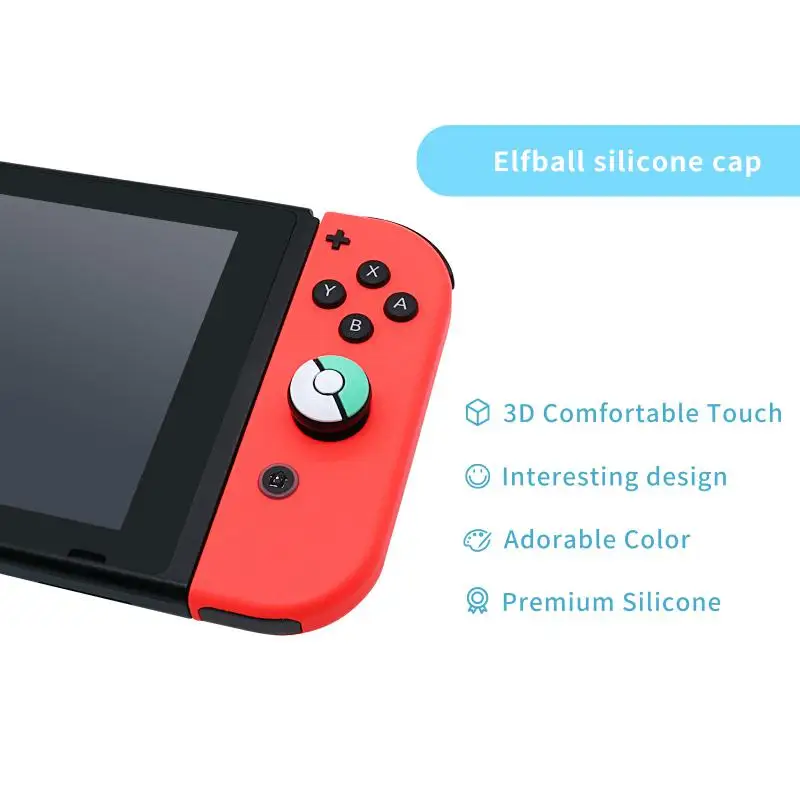 Joycon Rocker Thumb Cap Protector, Silicone Sleeve Caps, Capa, Handle Controller, Acessórios para Nintendo Switch, NS