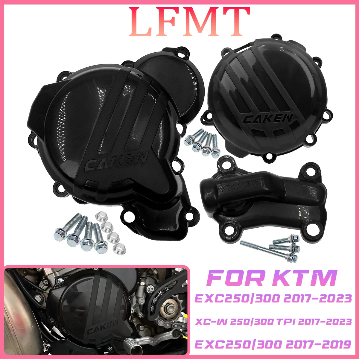 

Motorcycle Engine Clutch Guard Water Pump Cover Ignition Protector For Husqvarna TE250 TE300 TC250 TE250i TE300i EXC 2017-2023