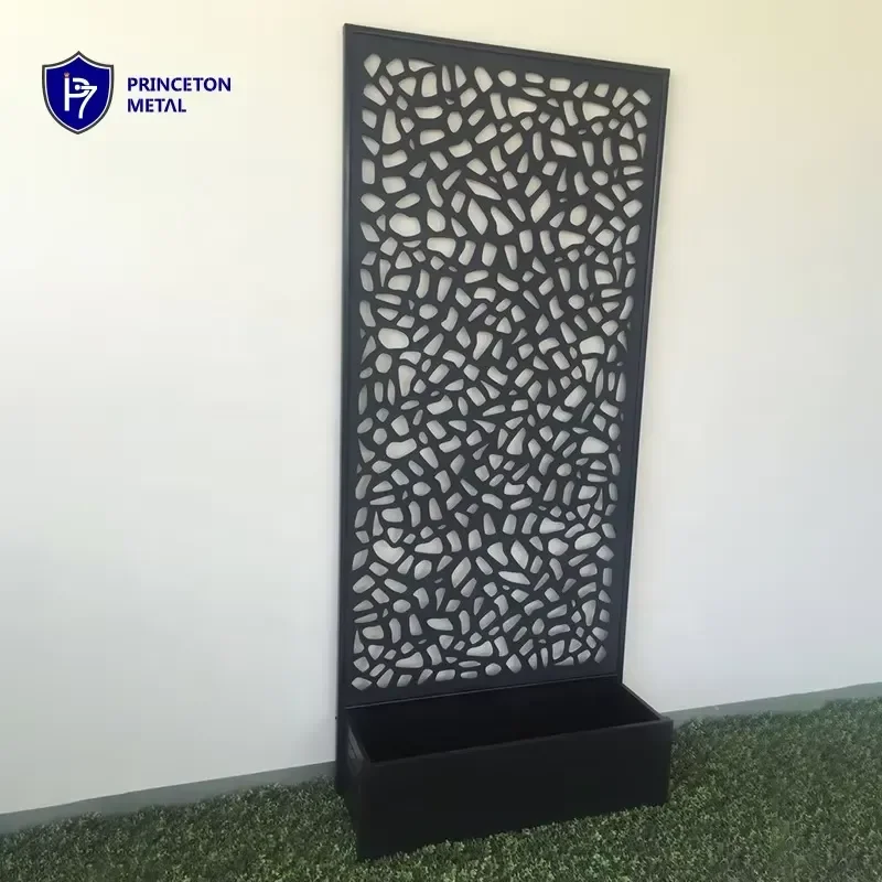 Aluminum Alloy Decorative Cut Planter Outdoor Flower Box for Garden Home Nursery Desktop Versatile Design for Planting