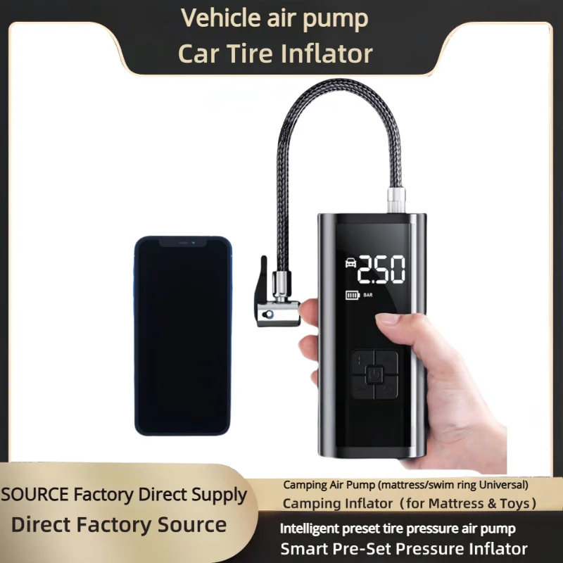 

2025 New Wireless Digital Display Electric Air Pump Car Tire Air Pump High-Power Car Air Pump