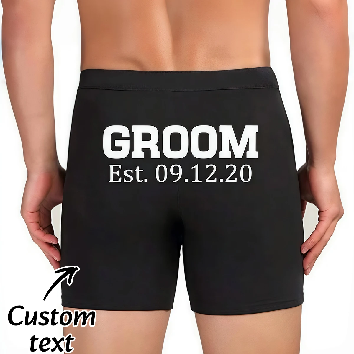 

Персонализированные мужские хлопковые трусы-боксеры, трусы большого размера с настраиваемыми узорами и текстом, идеально подходят для Рождества/валентина.