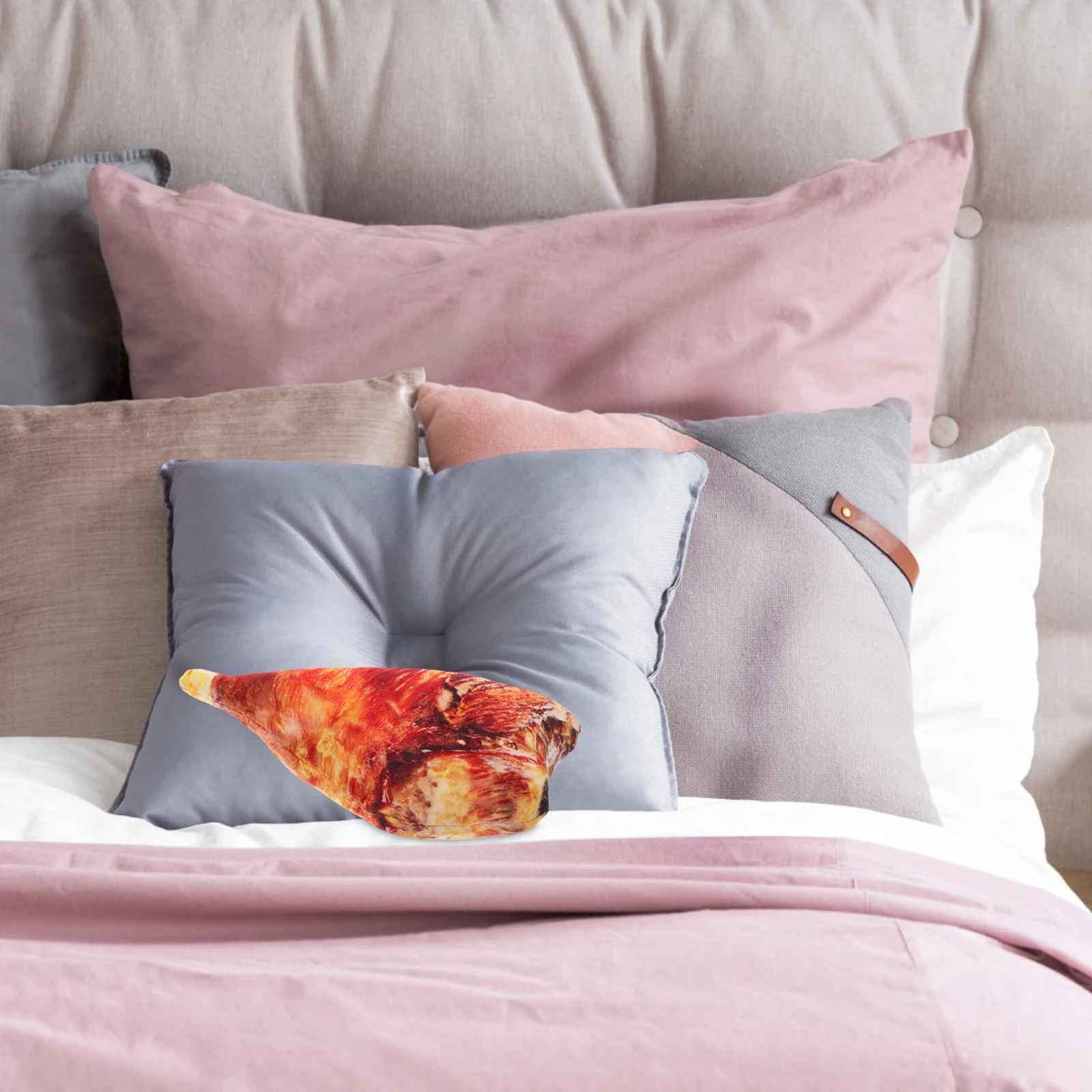 

Roast Beef Tendon Shaped Hugging Pillow Cute Food Simulation Cushion For Sofa Bed Car Decor Stuffed Pillow