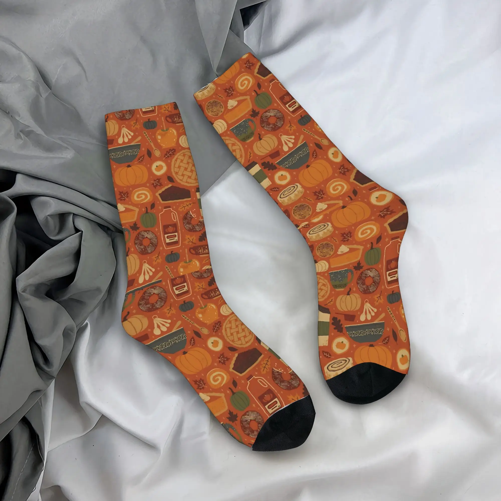 Pumpkin Spice  Stockings  Fashion Socks Men's Breathable Socks Winter Outdoor Pattern Anti Bacterial Socks Gift