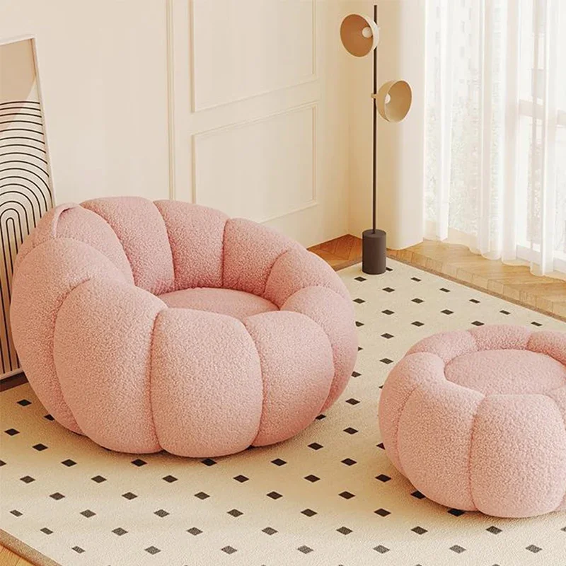 Corner Office Modern Bean Bag Small Romantic Kids Round Kawaii Puffs Sofa Reading Lounge Yellow Sitzsack Living Room Furniture