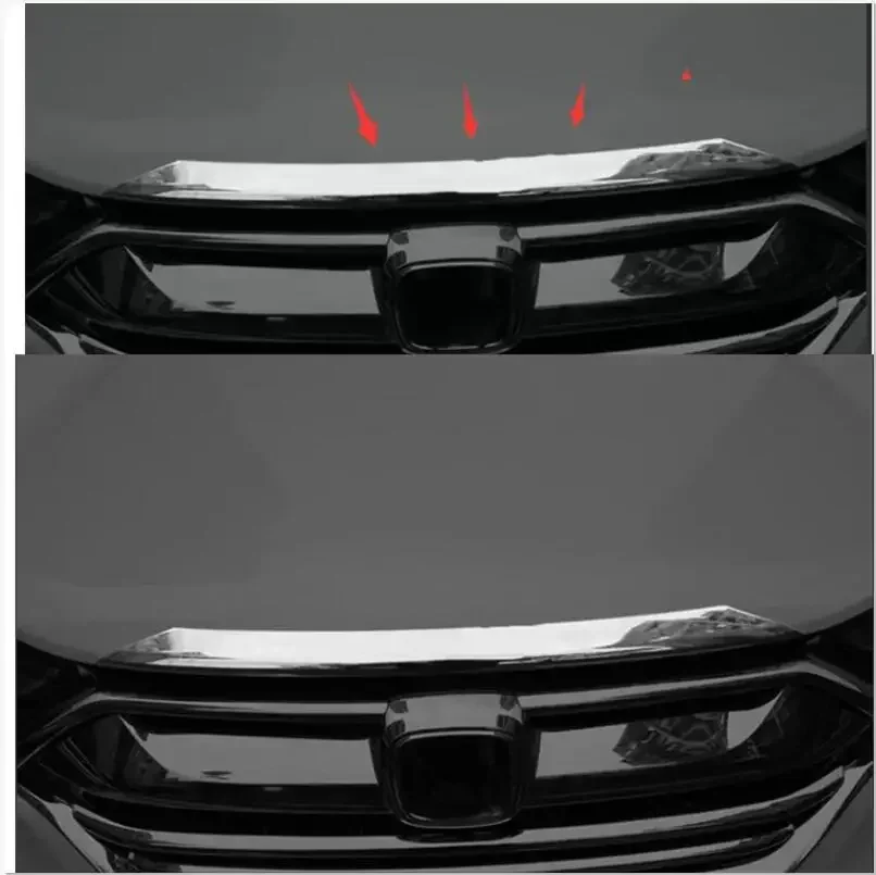 

Engine Hood Covers for Honda CRV CR-V 2017 2018 2019 2020 ABS Chrome Bonnet Front Grid Grill Grille Moulding Car Accessories