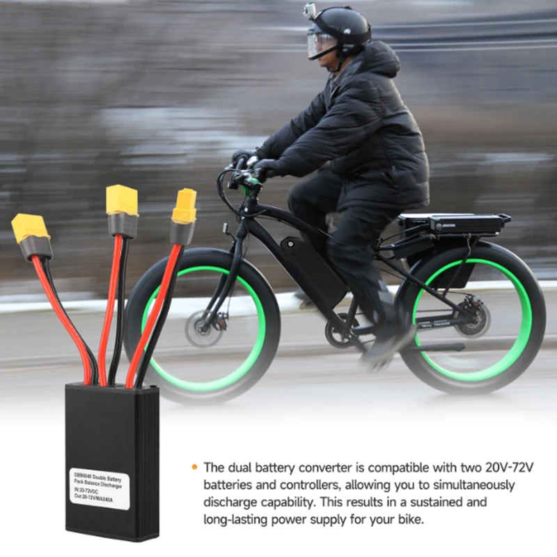 20V-72V 40A Dual Battery Parallel Module Electric Bicycle Battery Converter Switch Balance Discharger