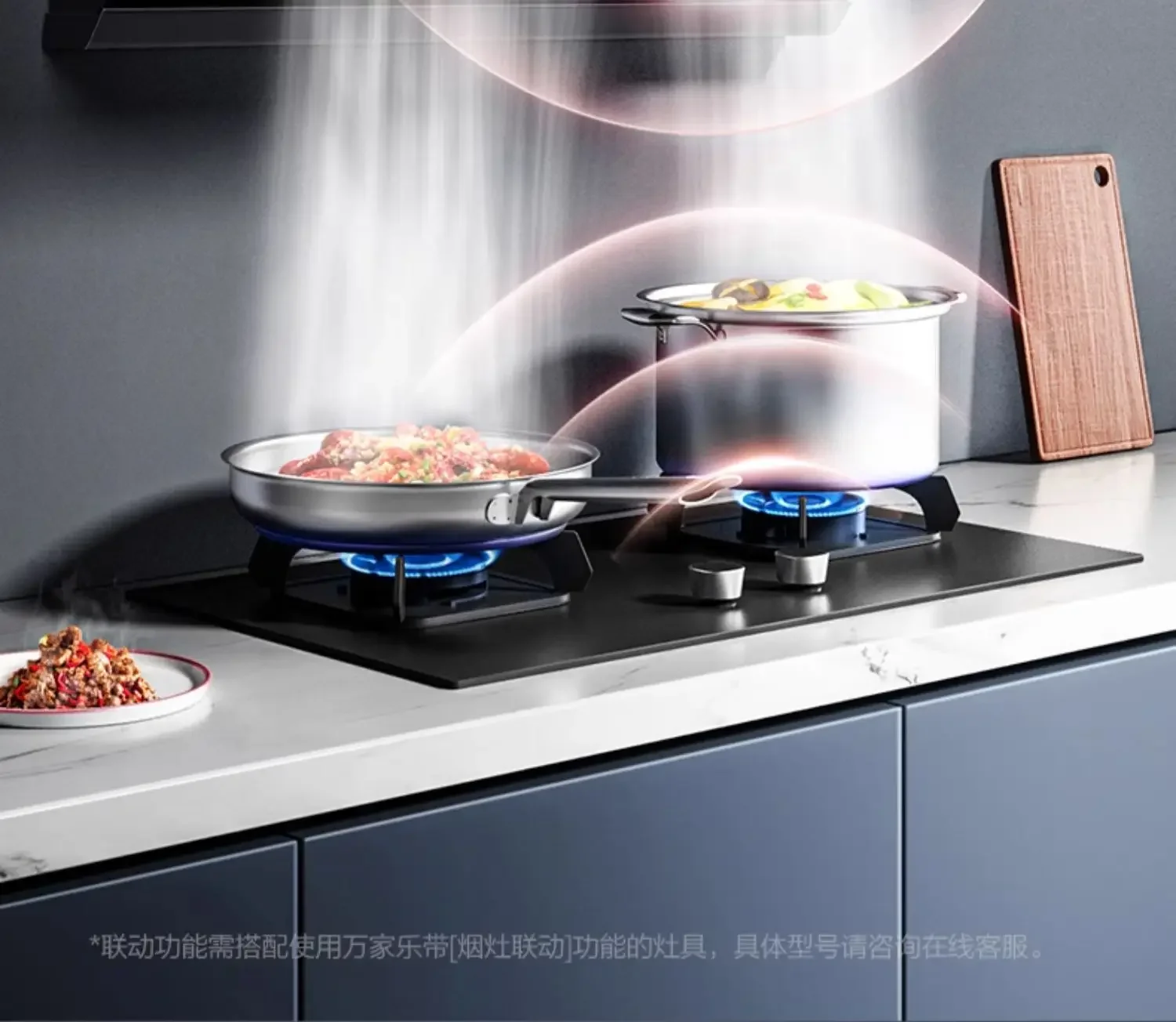 220V Macro range hood household kitchen high suction side suction range hood