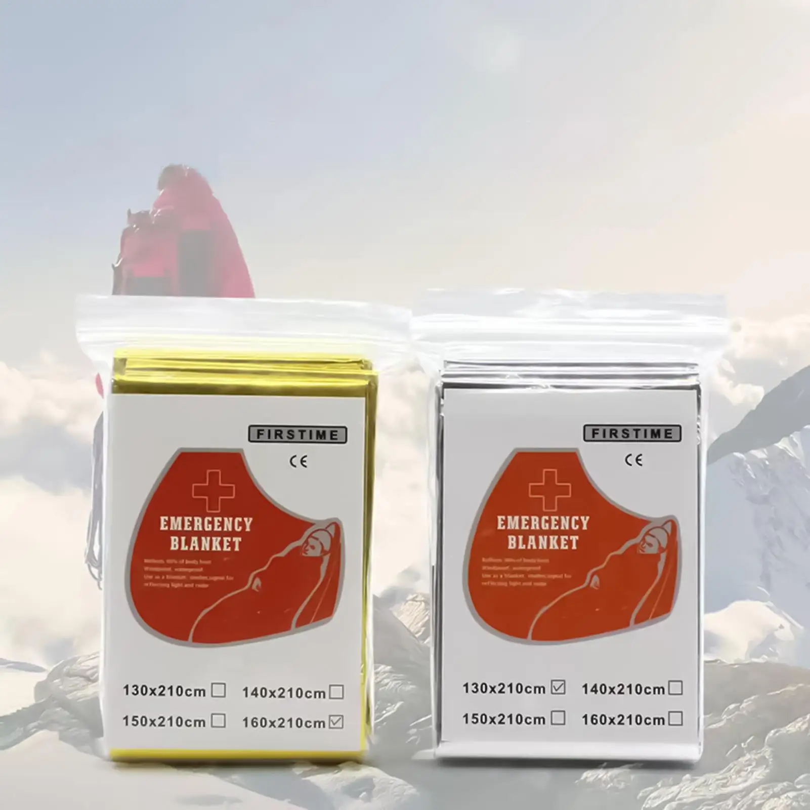 Foil Blanket Windproof Thermal Cover Windproof Portable Reflective Blanket For Tornado Hiking Survival Disaster Homeless Camping