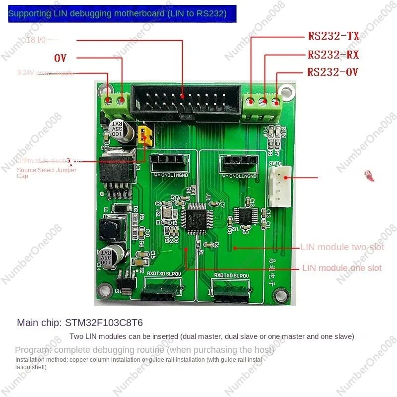 LIN Bus to TTL LIN Bus Communication Module TJA1021 Module LIN Bus to RS232