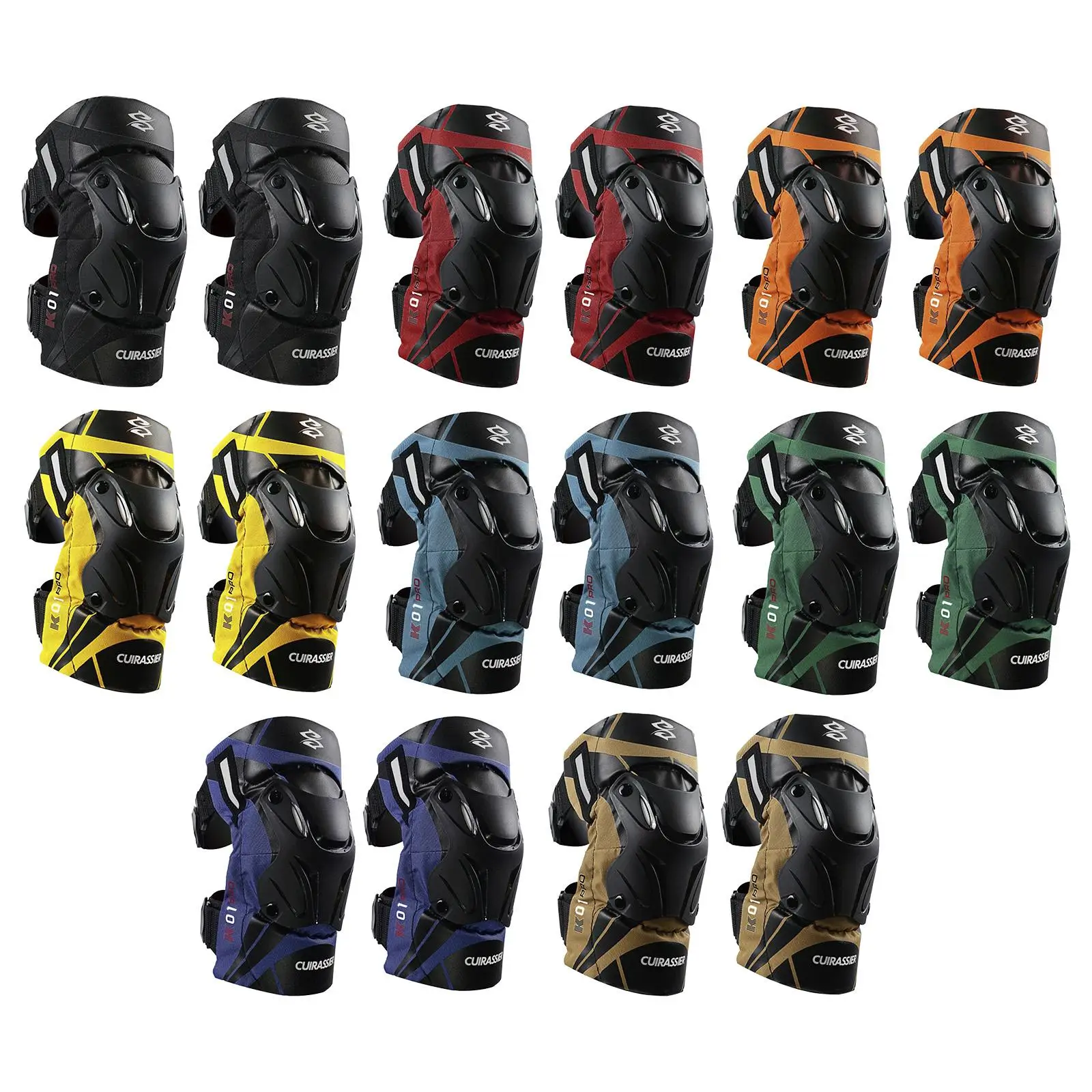 2Pcs Motorcycle Knee Pads Shock Absorbing EVA Foam Shock Resistant Guard Fits for Motocross Racing Mountain Bike Reflective