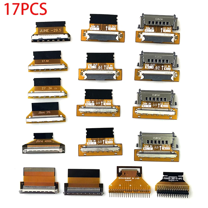 Плата адаптера гибкого плоского кабеля для экрана LVDS с фиксацией 30p на FPC 30P/51P1.0/0,5 мм, плата адаптера EDP для SAM LG Use 27,3 27,4 29 мм