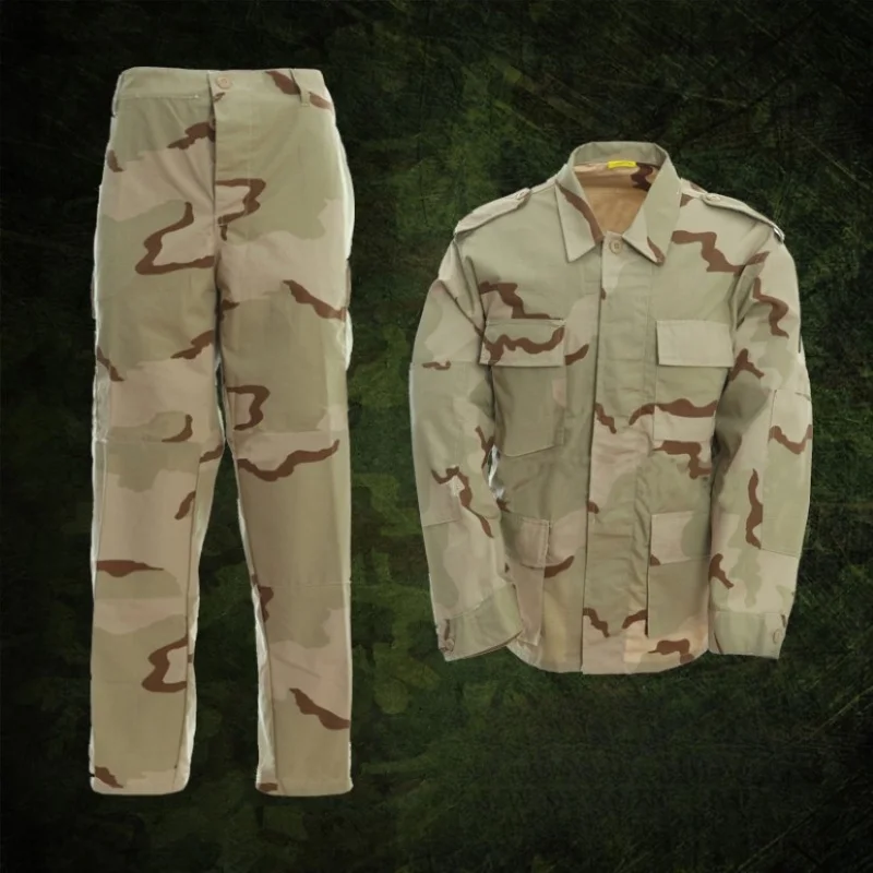 BDU Long Sleeves And Trousers Three-Color Desert DCU Tactical Suit Desert Camouflage Combat Training Uniform Suit