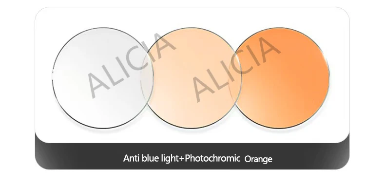 Anti-blaues Licht Photochrome Progressive Multifokallinse 1,56/1,61/1,67 1,74 Optische Korrekturgläser Mann Frau – Detail 6