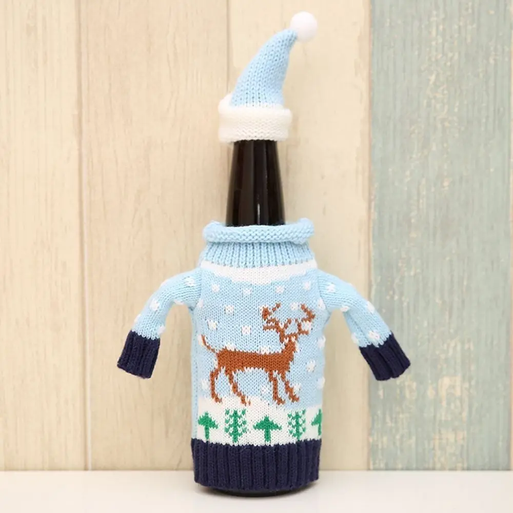 Decor Christmas  Gifts Tableware Merry Christmas Party Supplies Wine Bottle Cover Christmas Decorations Champagne Bottle  Cover