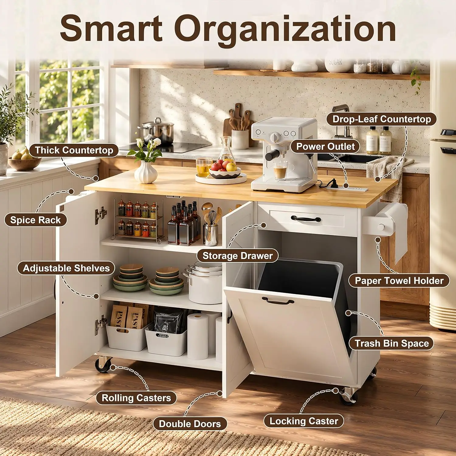 Thumbnail 2 - #7 Low Price Kitchen Island Carts Deals