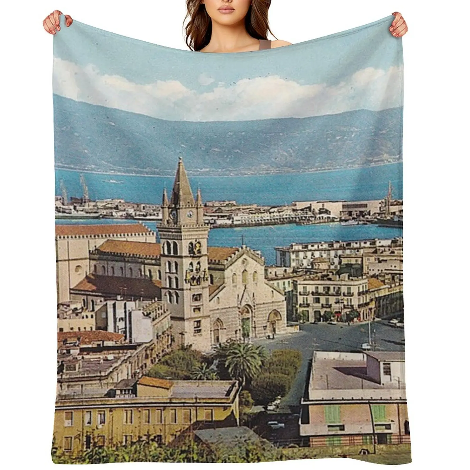 

Portrait of Messina , City of the Strait Throw Blanket valentine gift ideas cosplay anime decorative Flannels Blankets