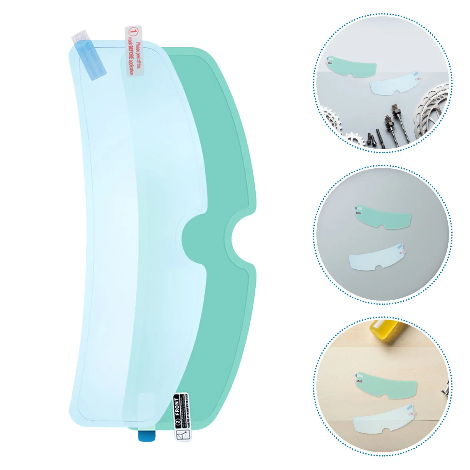 

4Pcs Universal Anti Fog Visor Film Waterproof Rainproof Motorcycle Lens Protective Scratch Resistant