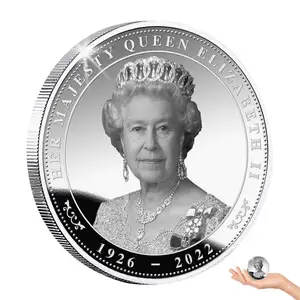 Moeda Comemorativa Rainha Elizabeth II, Memorabilia 1926-2022, Lembrar Suprimentos Favores do Partido 8 principais vendas moedas antigas reis - №5