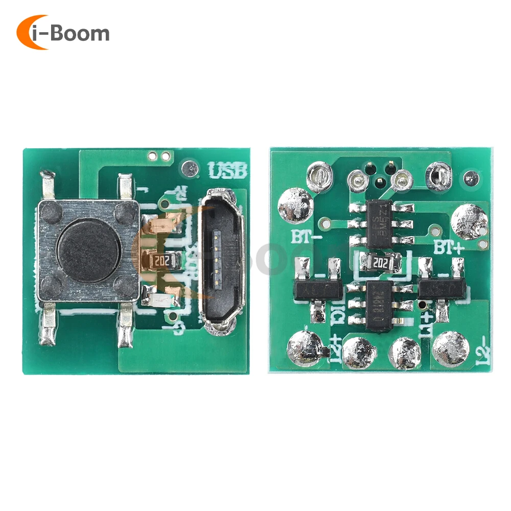 DC3.7~4.2V Flashlight Driver Control Board Pushbutton Switch 2-speed Dimming Micro USB Interface For 3~5W LED Light