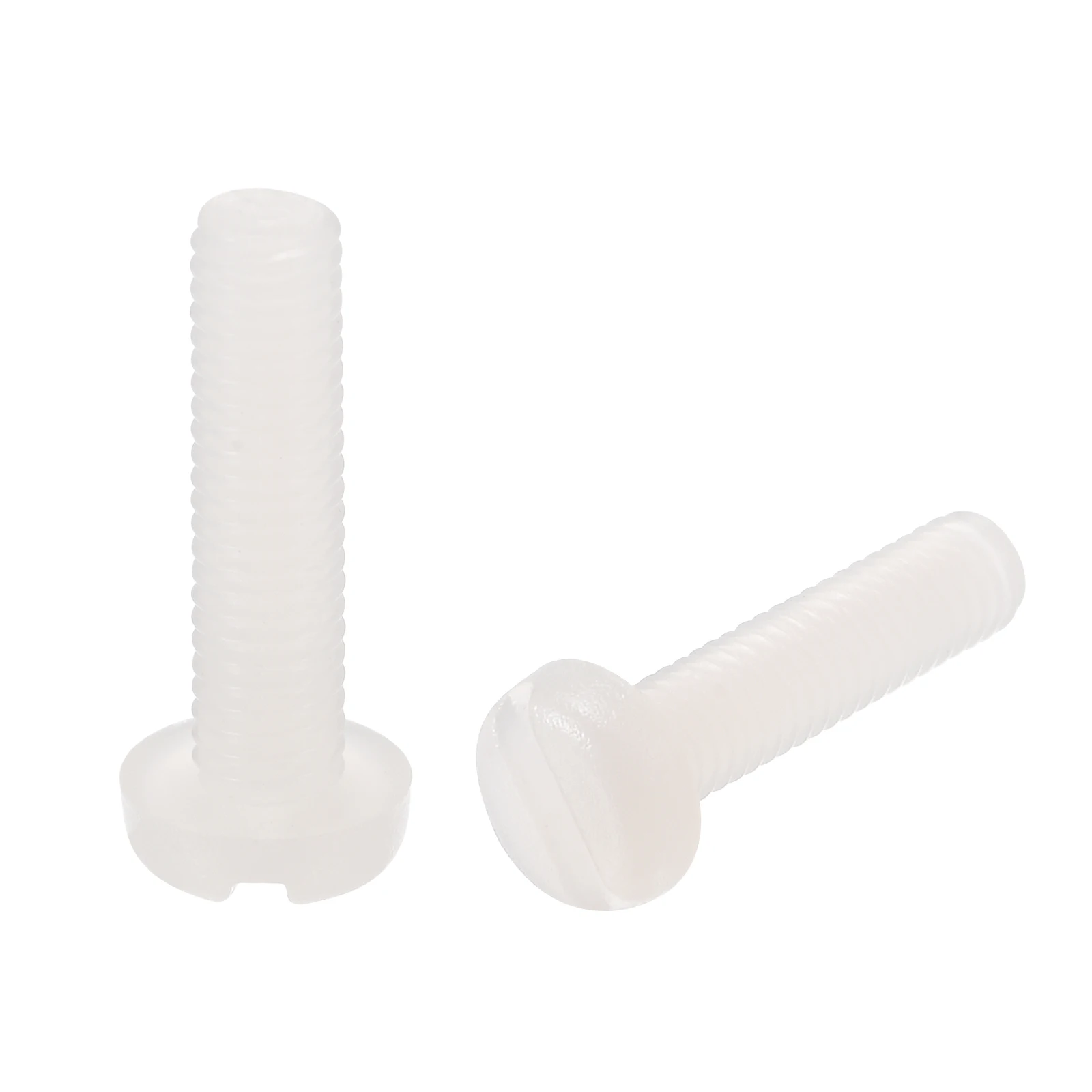 20/40pcs M3 M4 M5 Nylon Machine Screws Pan Head Slotted Screw Fasteners