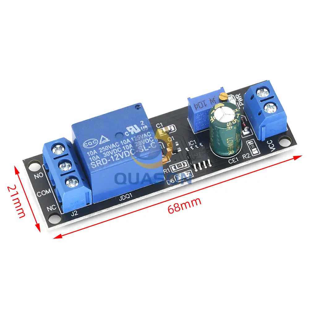 NE555 Timer Switch Adjustable Module Time delay relay Module DC 5V / 12V Delay Connect / Disconnect relay shield for arduino