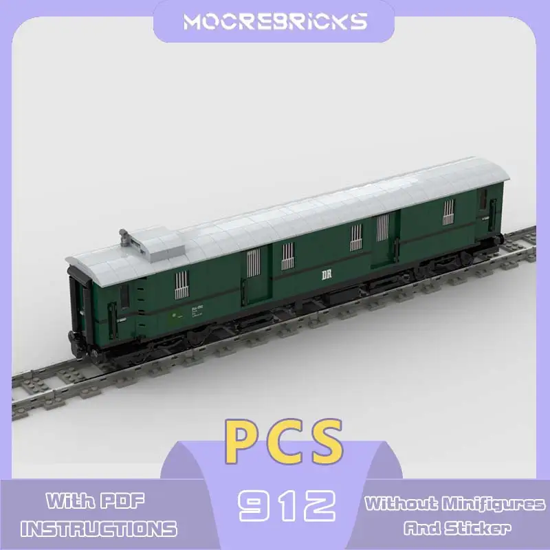 Railway Series Steam Engine BR01 With Era III Coaches Building Blocks City Train Carriage Model Small Particle Bricks Toy Gift