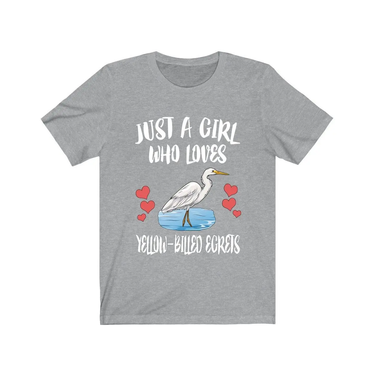 Just A Girl Who Loves Yellow Billed Egrets T Shirt Birds Birding Egret Lover Animal Adult Toddler Infant Kids