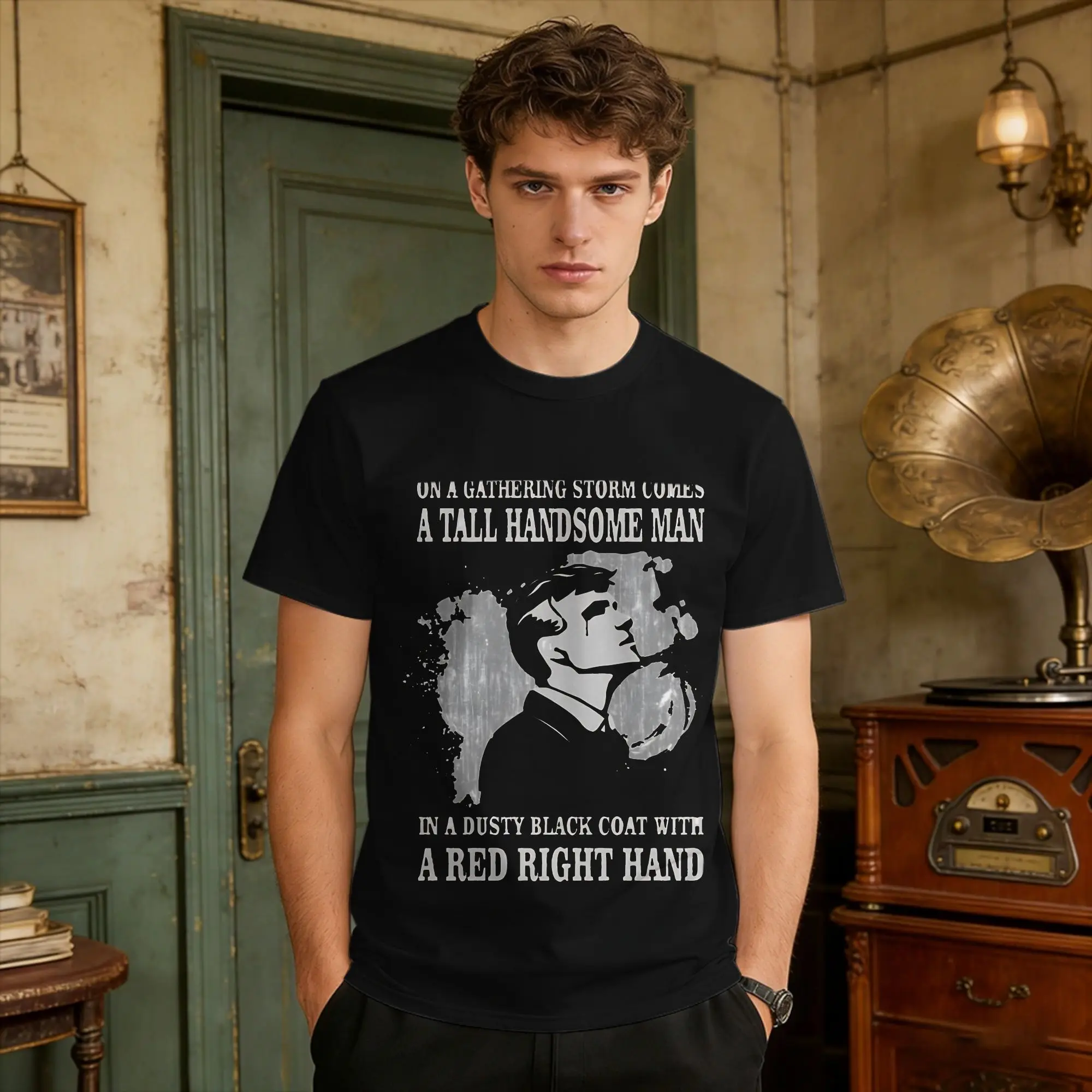 Mens T Shirt Thomas Shelby Gift T-Shirts Hippie Peaky Blinders Summer Tee Shirt Street Style 100% Cotton Tops Birthday Gift