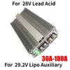 バッテリー充電器 DC DC 12V から 24V ステップアップコンバータ 3A-100A 28V 鉛蓄電池および 29.2V LiFePO4 補助バッテリー用 2