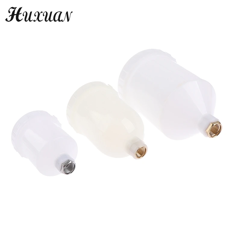 125/250/600ml Plastic Spray Paint Cup Sprayer Cup Air Gravity Feed Paint Spray Pot Thread Connector For Spray Gun Parts