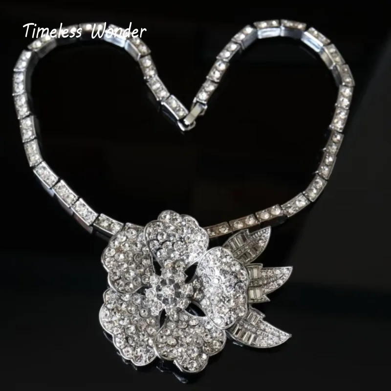 timeless-wonder-fancy-zircon-floral-necklaces-for-women-designer-jewelry-runway-rare-top-trendy-gift-versatile-2666