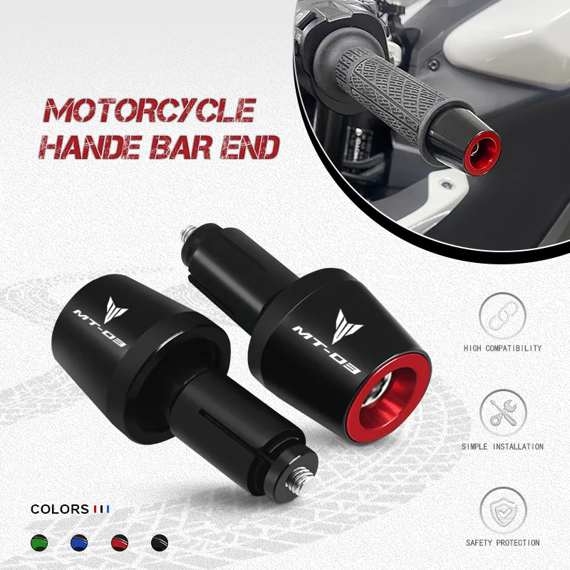 

2025 Motorcycle 7/8" 22mm Handlebar Grips Ends For MT-01 MT-03 MT01 MT03 Handle Bar Grip Plug Anti Slider Cap mt03 mt01