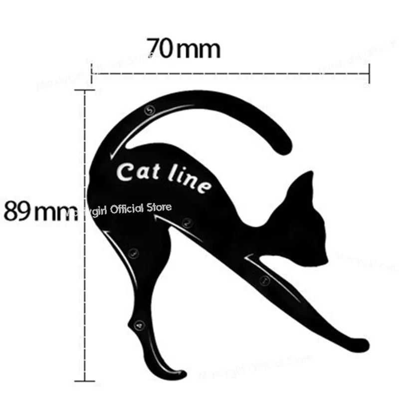 แม่แบบอายไลเนอร์ 6 ชิ้น ลายเส้นตาแมว สำหรับแต่งขอบตา อุปกรณ์แต่งหน้า