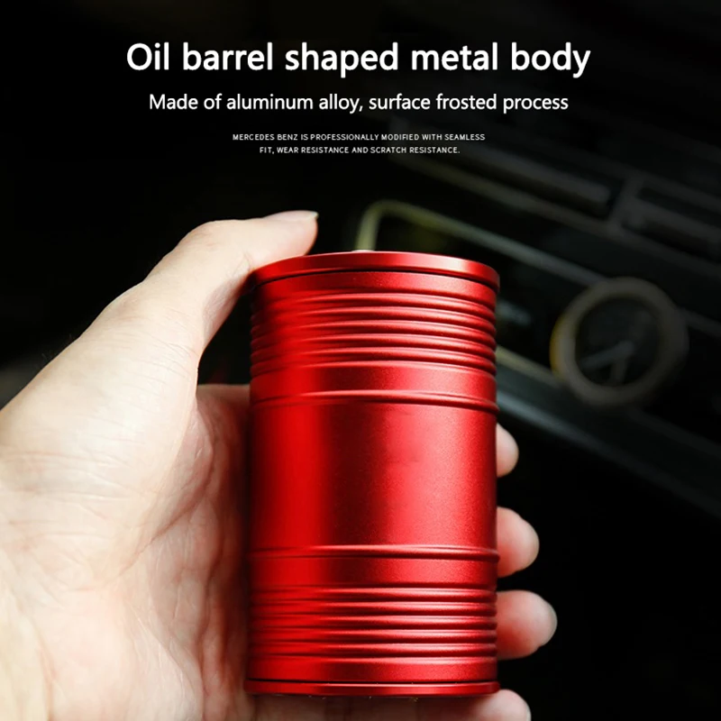 Alloy Car Ashtray With Rotating High Lid Flame Retardant Cigarette Cup For Tesla Model 3 Model S X Y Roadster SpaceX Accessories