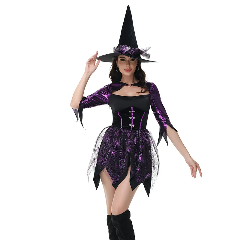 

1197 Halloween Cosplay Witch Uniform Party Fun Costumes Sexy Devil Suit Temptation Lingerie Female Short Skirt Suit Wedding Gift