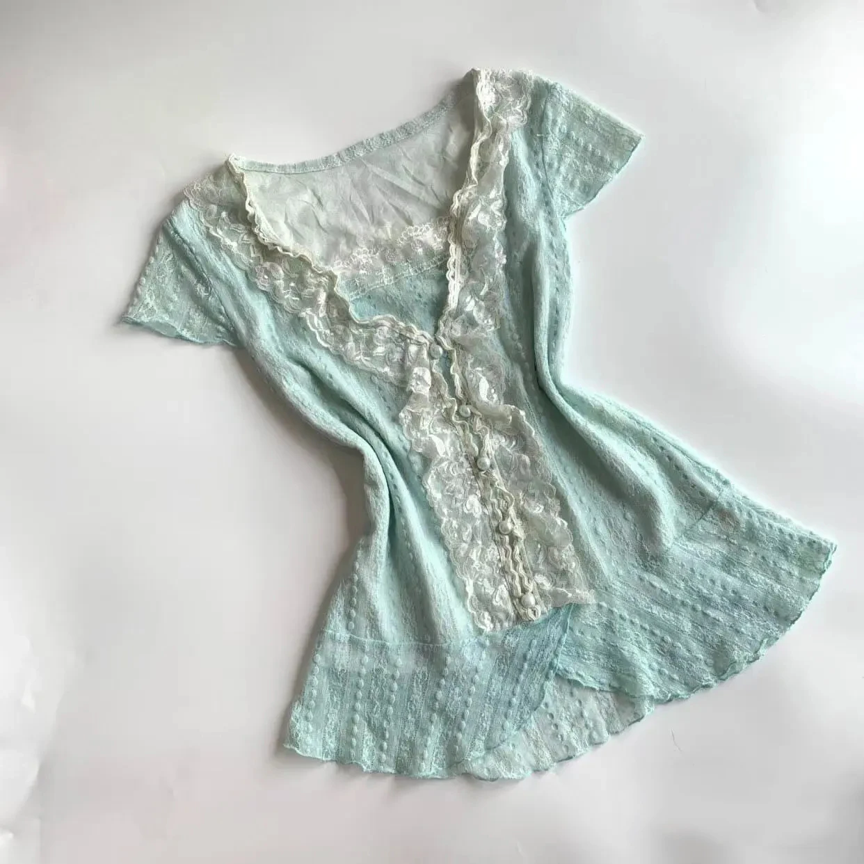 Vestido de renda 2 peças doce vintage magro t camisa cintura alta elegante mini saia verão coreia vestidos femininos y2k vestido de festa roupas