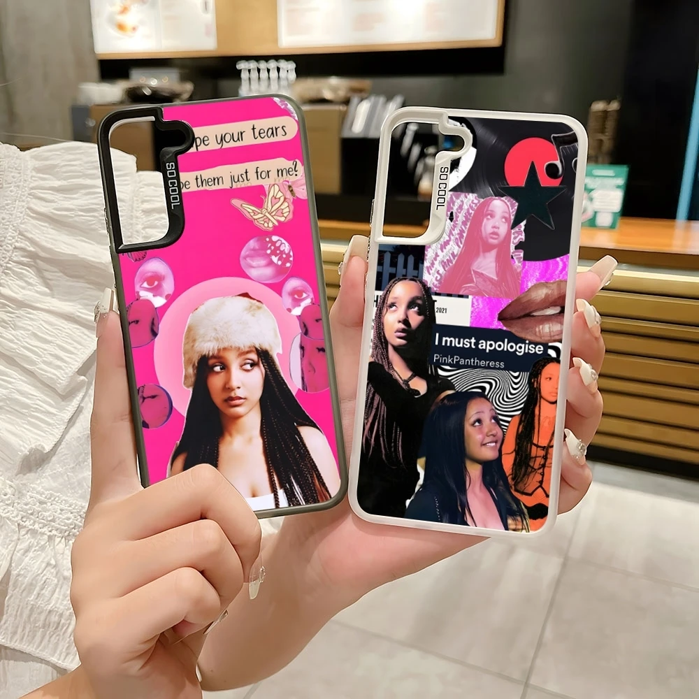 Fashion Singer Pinkpantheress Phone Case Colored Silver Trendy Phone Case For Samsung A 04 05 13 14 15 20 22 23 25 31 32 33 34 3