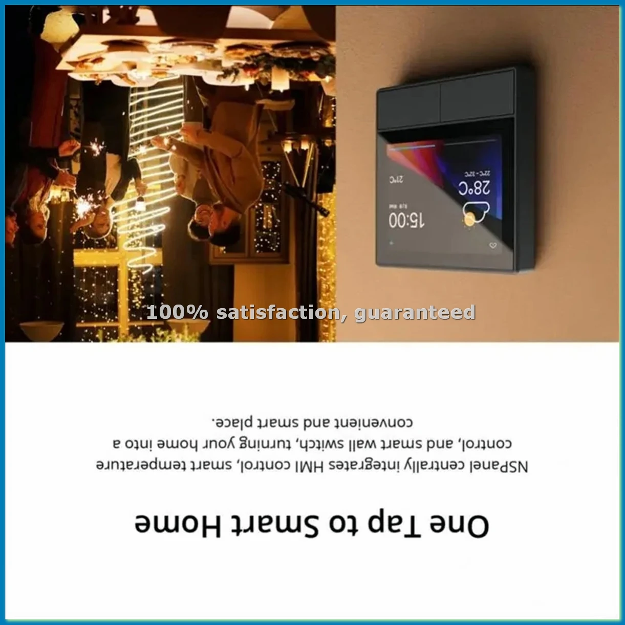 NSPanel Smart Touch WiFi Smart Switch Scene Wall Switch EU Thermostat for Home Voice Control-BCBW