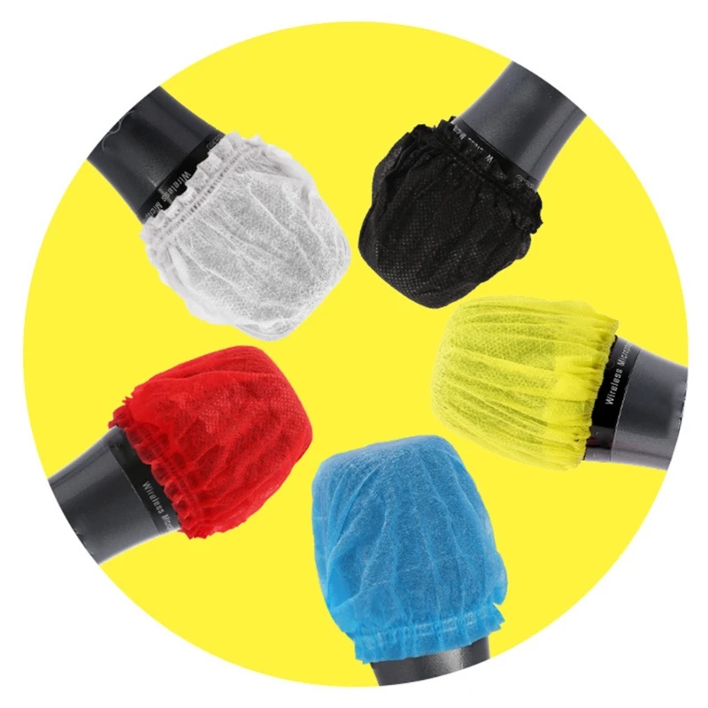 Disposable Non-woven Microphone Cover Mic Windscreen for Most Handled Microphone Clean Non-woven Fabric Mic Covers Drop Shipping