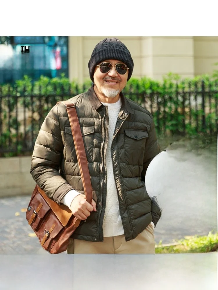 

Warmth down Jaet Winter Faion Urban Sle Loose Fit Senior Men's Clothing andpa Dad Autumn Winter Outerwear Coat