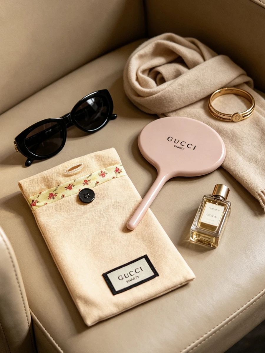 Gucci’s bag Pink Canvas Cosmet - Ysl Beauty Makeup ulasan dan harga
