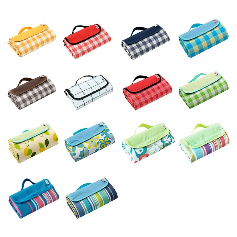 145×200cm Foldable Portable Picnic Mat Waterproof Oxford Cloth Picnic Blanket Moisture-proof Thicken Camping Sleeping Pad