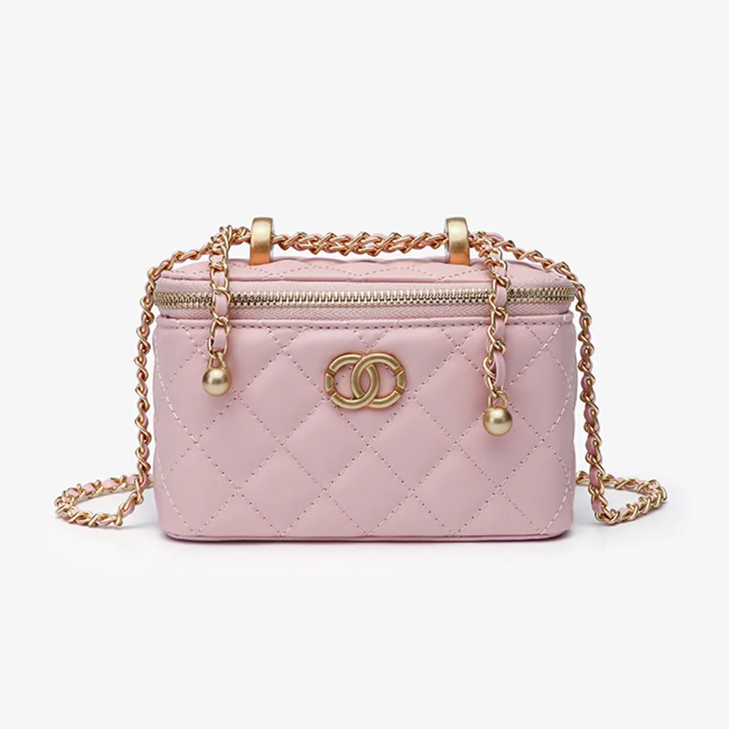 

Стеганая сумка-кроссбоди на цепочке для женщин, мини-сумка через плечо, универсальная повседневная модная новая сумка с верхней ручкой