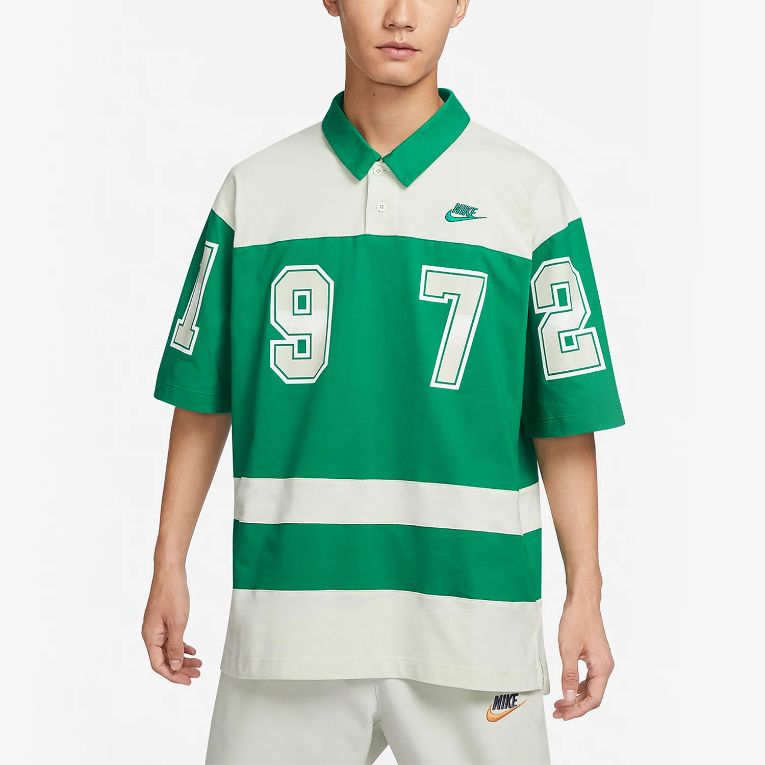 

Nike genuine Spring/Summer Men's Loose Breathable Polo Shirt Short Sleeve FQ9582-365