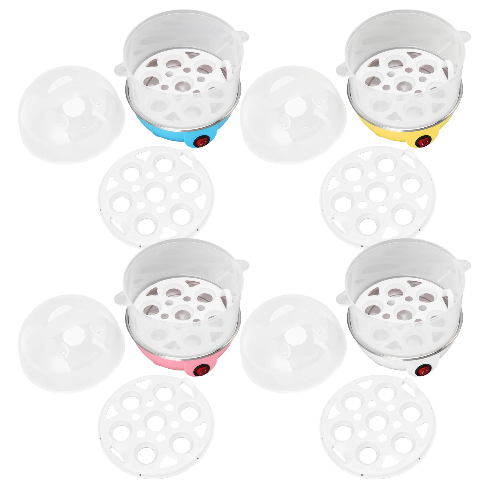 Electric Egg Boiler 14pcs Eggs Double Layer Automatic Mini Steamer Poacher Kitchen Cooking Tool Egg Steamer Breakfast Maker view 3