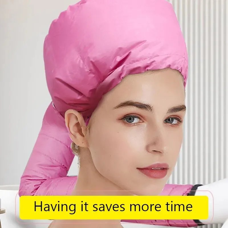 1 piece electric hair dryer cap, can be connected to a hair dryer, used as a heated cap in the bathroom for drying hair. view 5