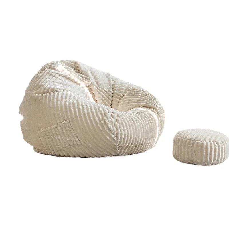 Pouf Modular Upholstered Bean Bag Sofas Glass Sleeping Function Rocking Bean Bag Sofas Beads Cushion Puff Con Relleno Furniture